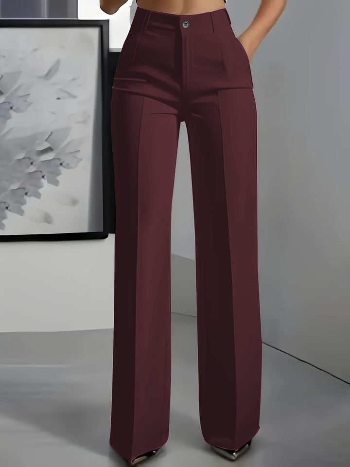 Noémie | Pantalon Large Taille Haute Femme Noir