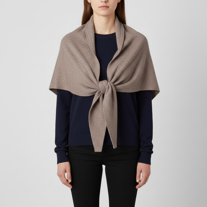 Lucie | Étole Laine Noire Maille