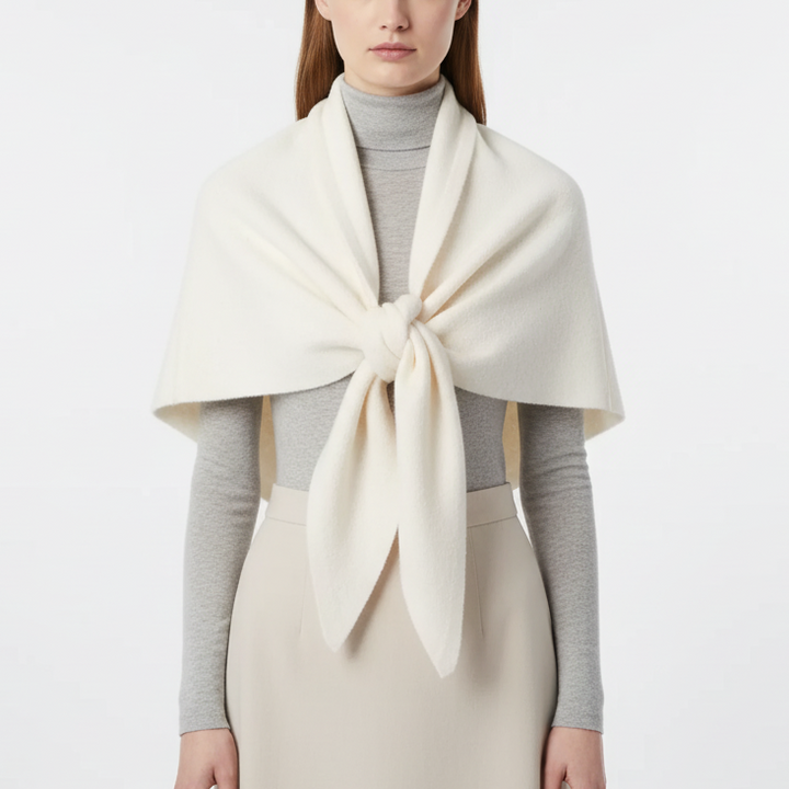 Lucie | Étole Laine Noire Maille