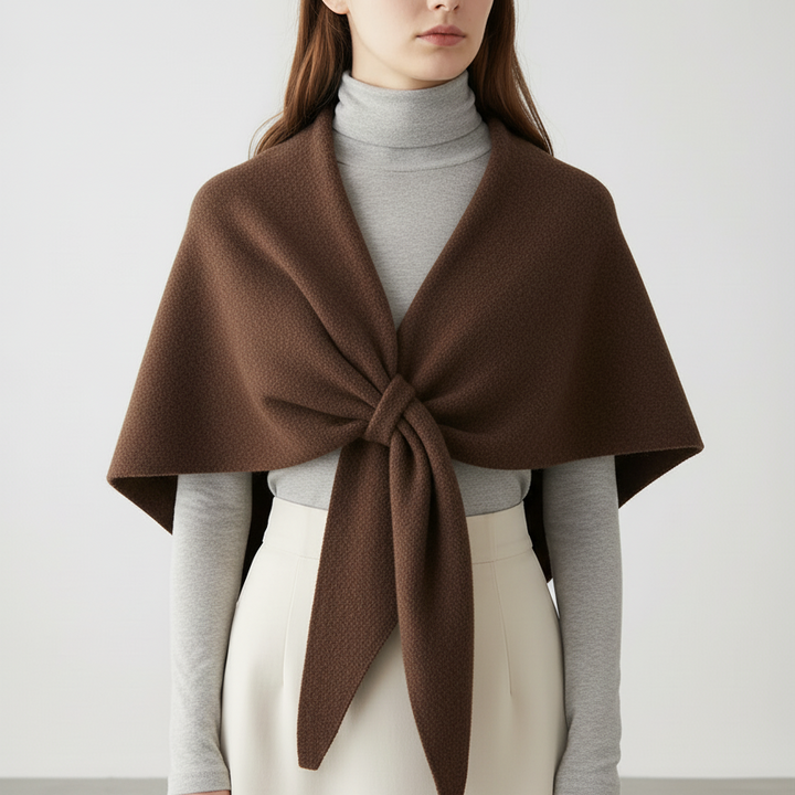 Lucie | Étole Laine Noire Maille
