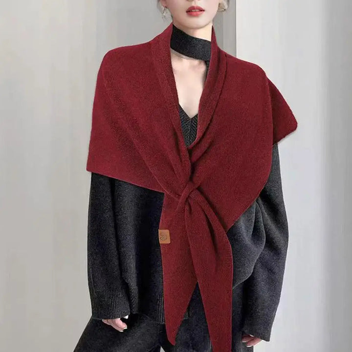 Lucie | Étole Laine Noire Maille