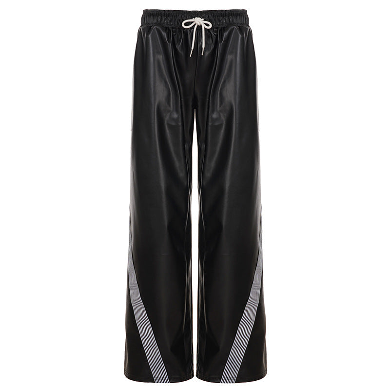 Charlie | Pantalon Jogging Fausse Fourrure Rayé