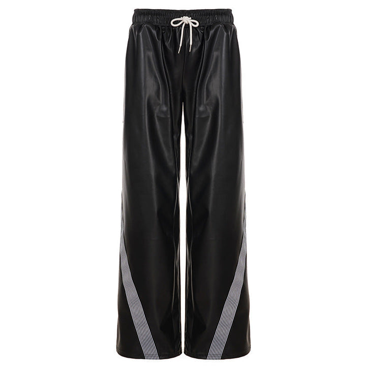 Charlie | Pantalon Jogging Fausse Fourrure Rayé