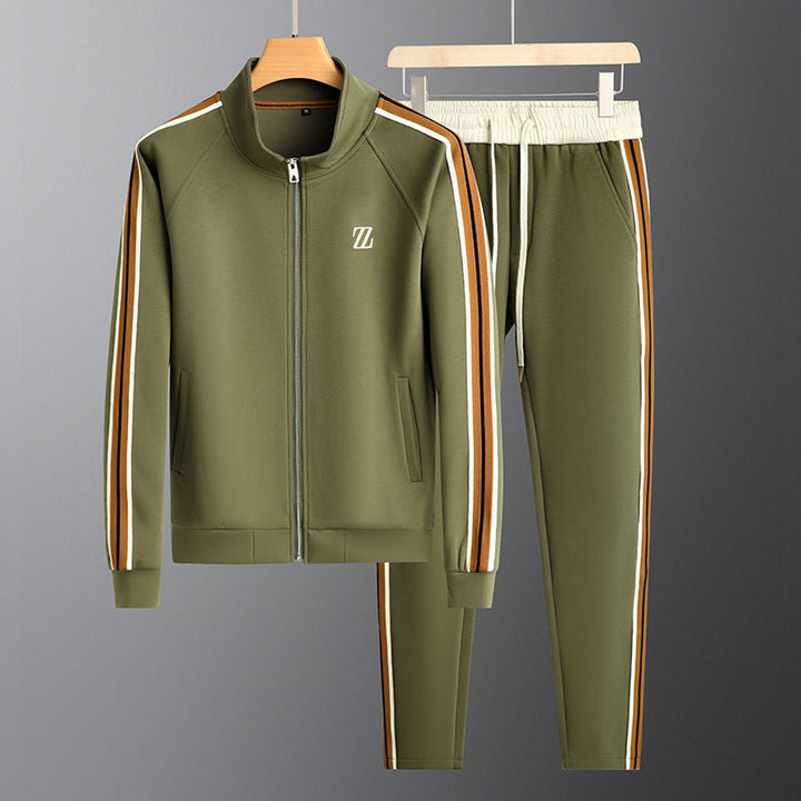 Thomas | Survêtement Col Montant Zippé Marron