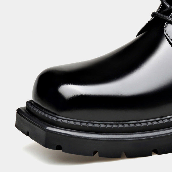 Quentin | Bottes Homme Cuir Verni Lacets Zip