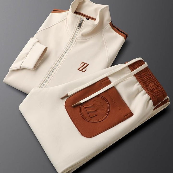 Thomas | Survêtement Col Montant Zippé Marron