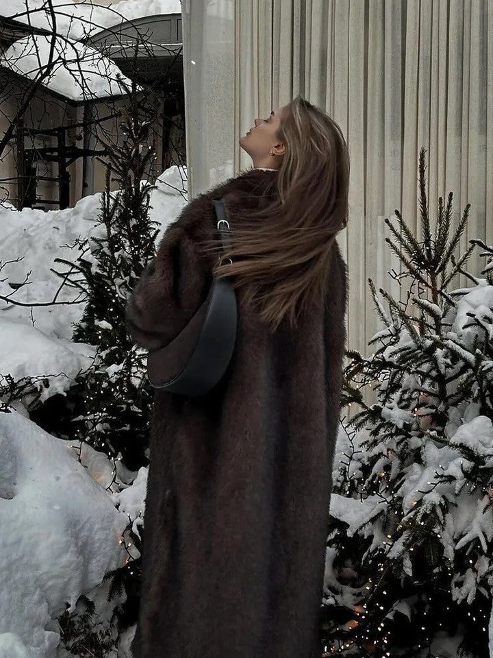 Axelle | Manteau Fausse Fourrure Oversize Long