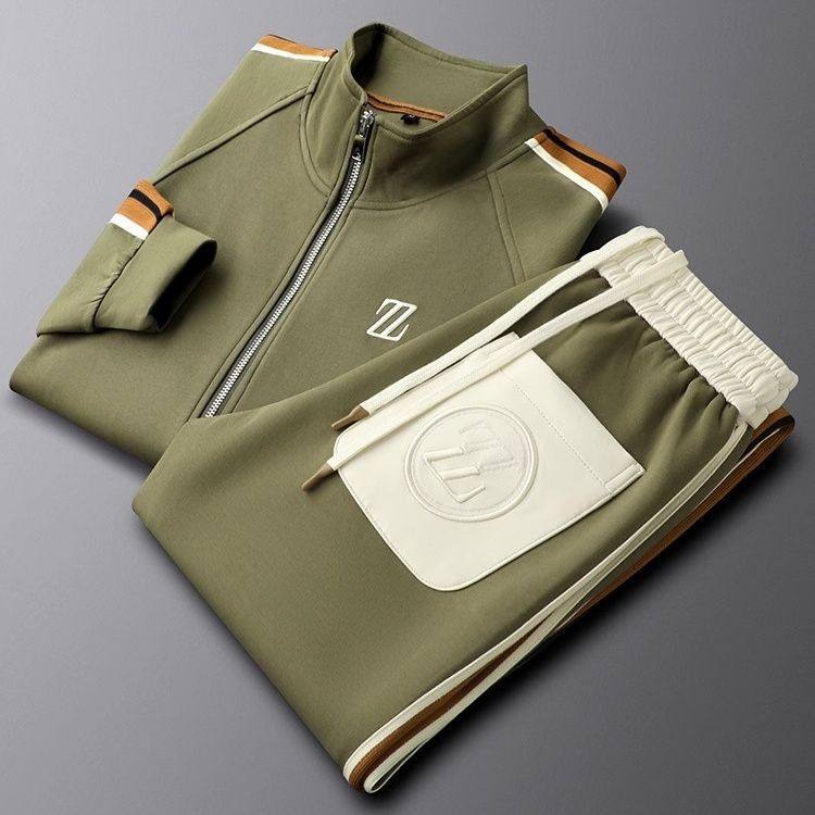Thomas | Survêtement Col Montant Zippé Marron