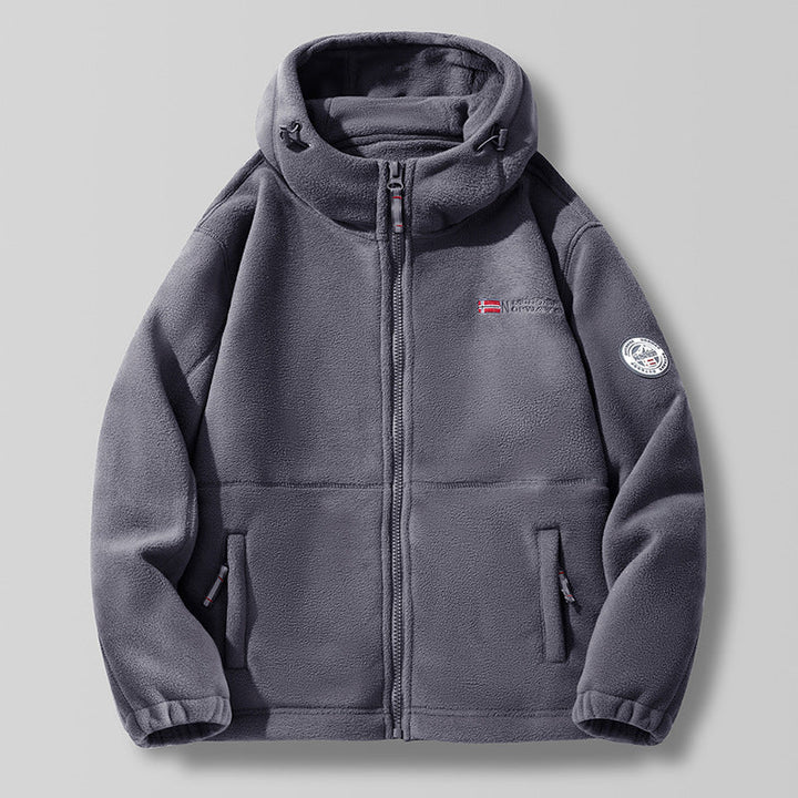Elliot | Veste Polaire Capuche Coupe Décontractée