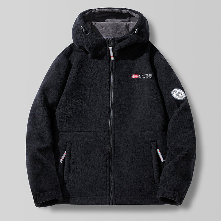 Elliot | Veste Polaire Capuche Coupe Décontractée