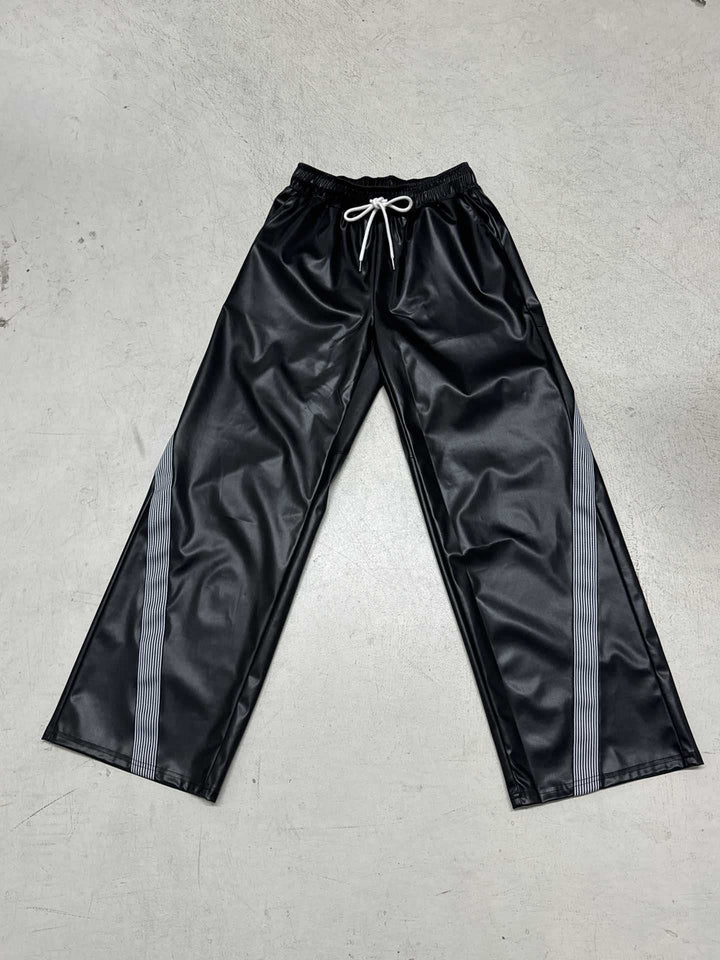 Charlie | Pantalon Jogging Fausse Fourrure Rayé