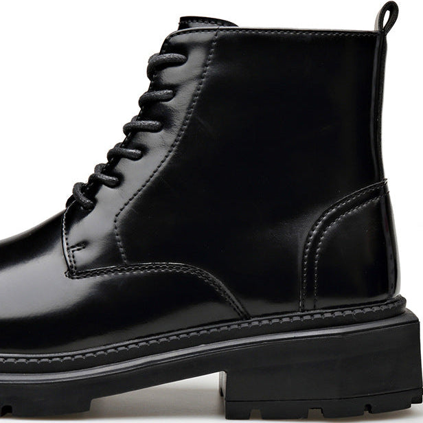 Quentin | Bottes Homme Cuir Verni Lacets Zip