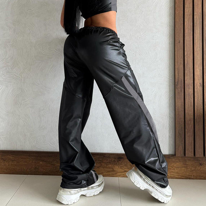 Charlie | Pantalon Jogging Fausse Fourrure Rayé