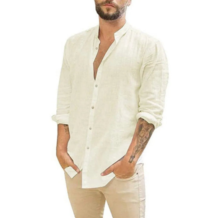 Olivier | Chemise Homme Lin Col Mao
