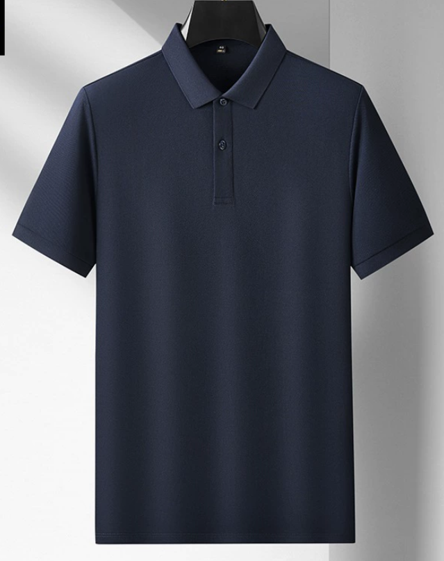 Olivier | Polo Homme Blanc Manches Courtes Col Boutonné