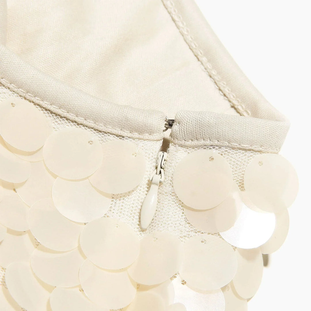 Pauline | Mini Jupe Sequins Disques Femme