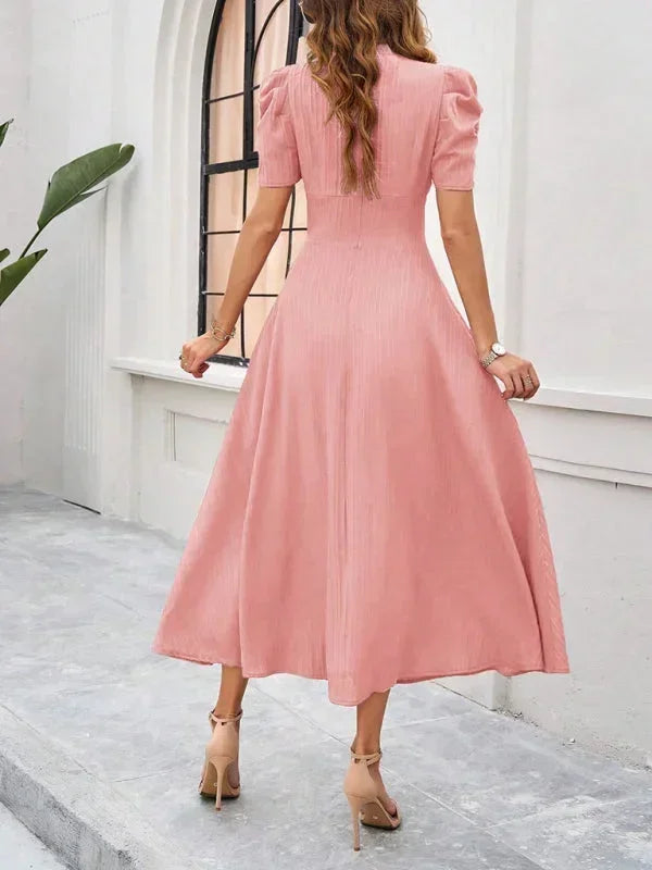 Pauline | Robe Midi Col V Soirée Femme