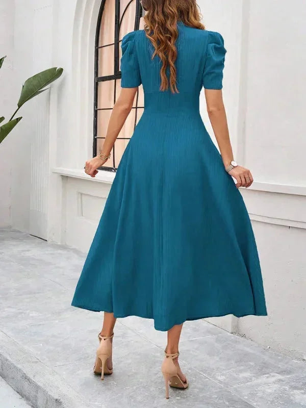 Pauline | Robe Midi Col V Soirée Femme