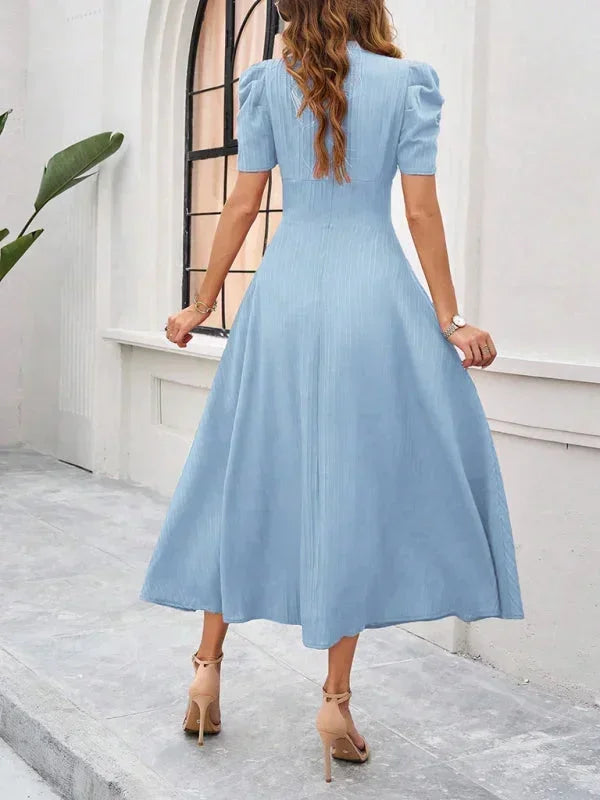 Pauline | Robe Midi Col V Soirée Femme