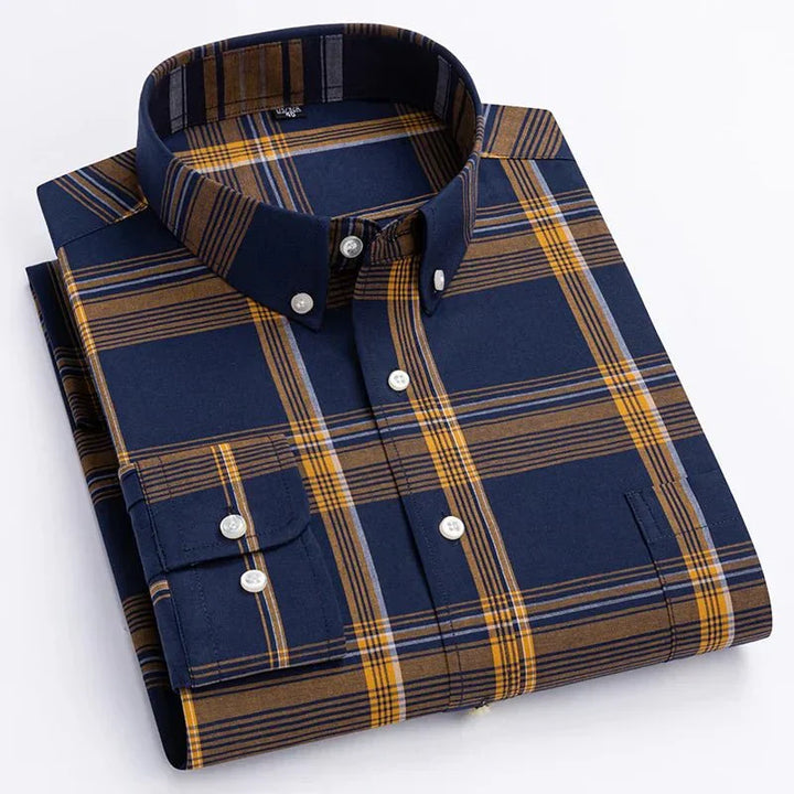 Pierre | Chemise Homme Carreaux Manches Longues