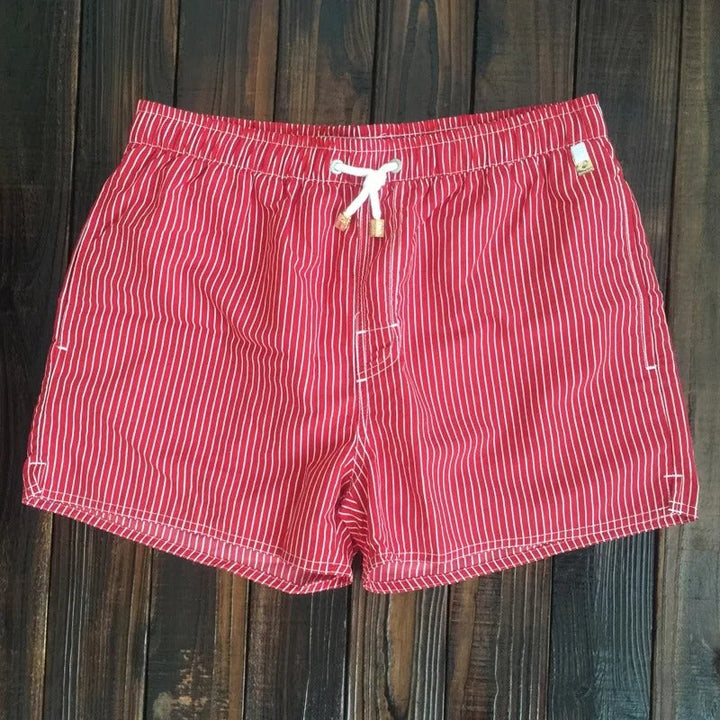 Pierre | Short de Bain Homme Rayé Bleu Blanc