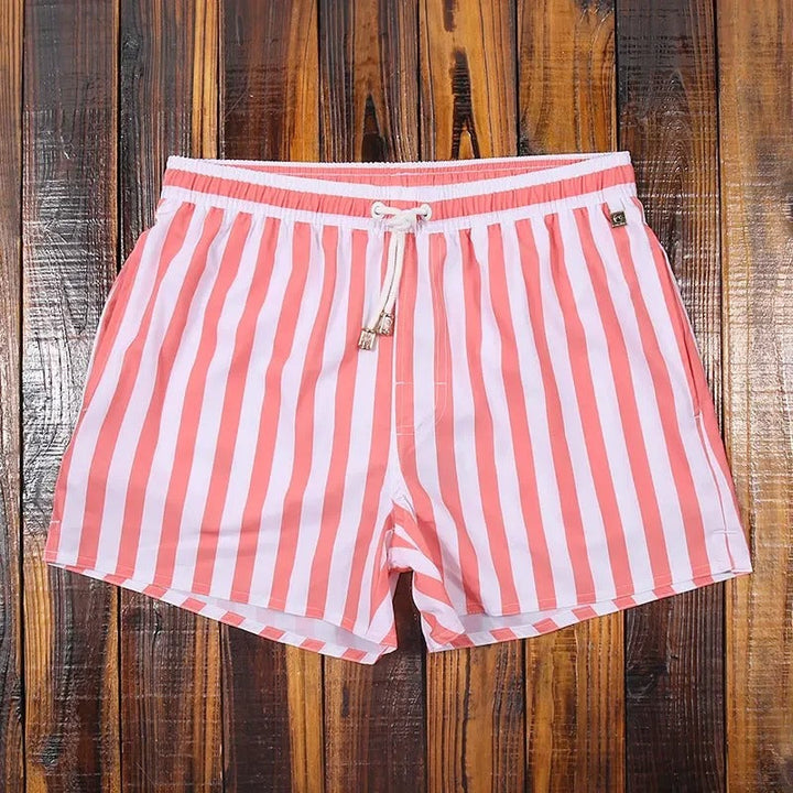 Pierre | Short de Bain Homme Rayé Bleu Blanc