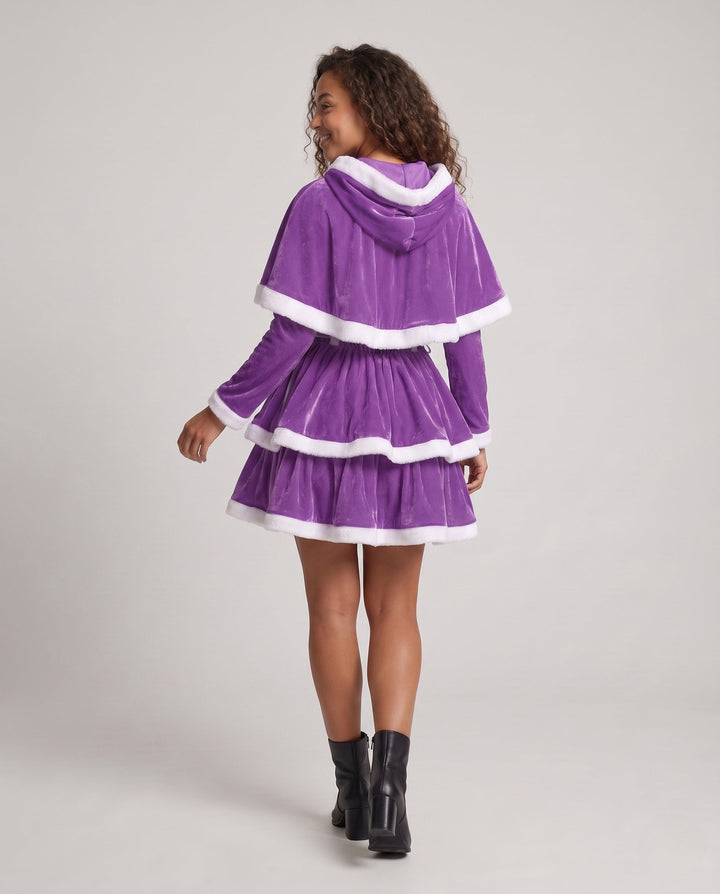 Laure | Robe Cape à Capuche en Velours