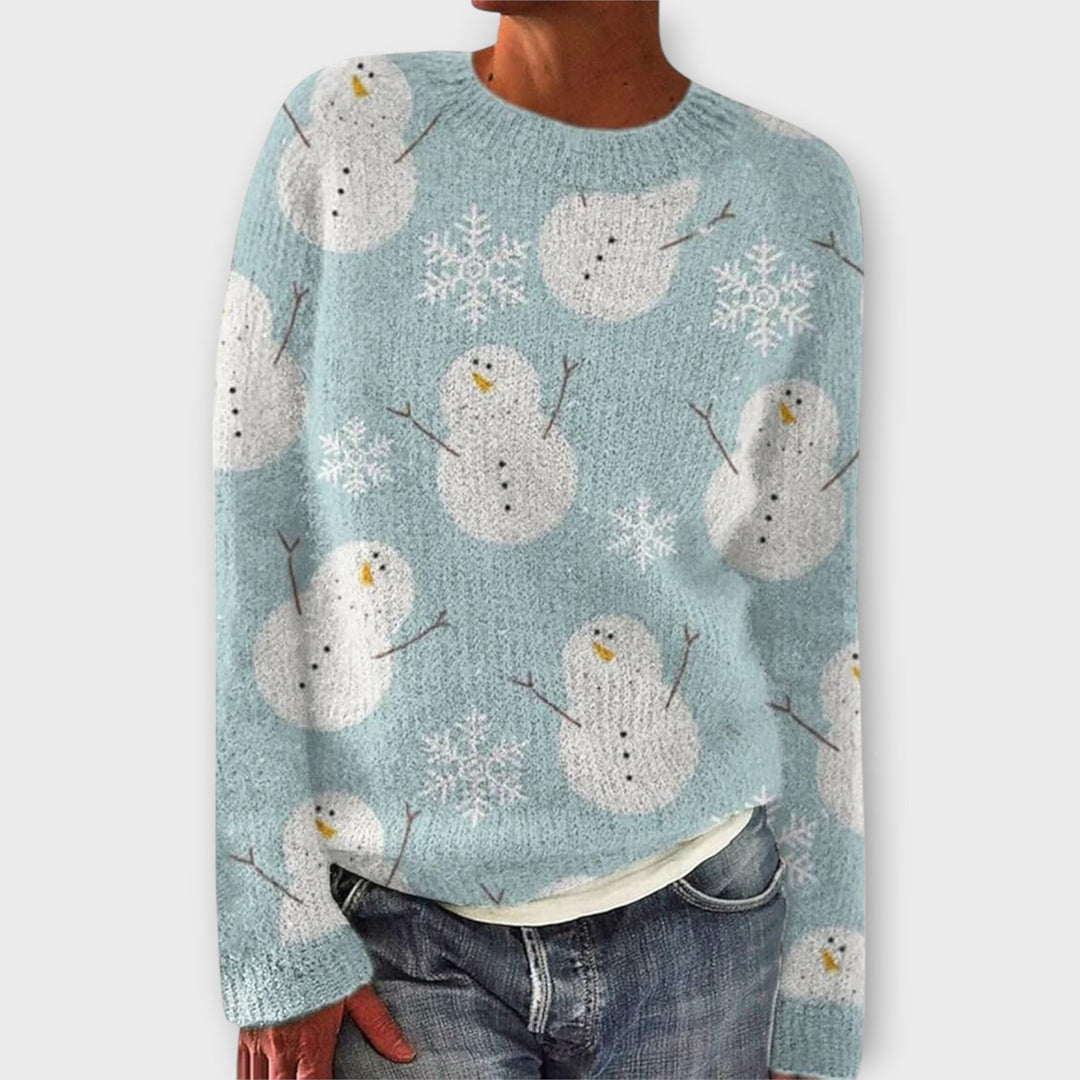 René | Pull à Motif Renne Col Rond