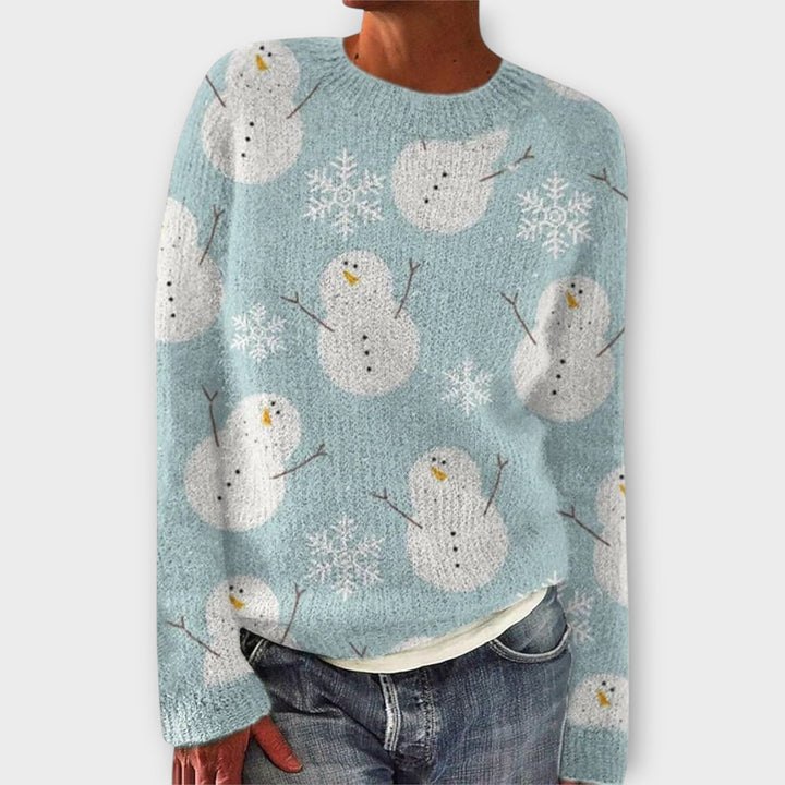 René | Pull à Motif Renne Col Rond