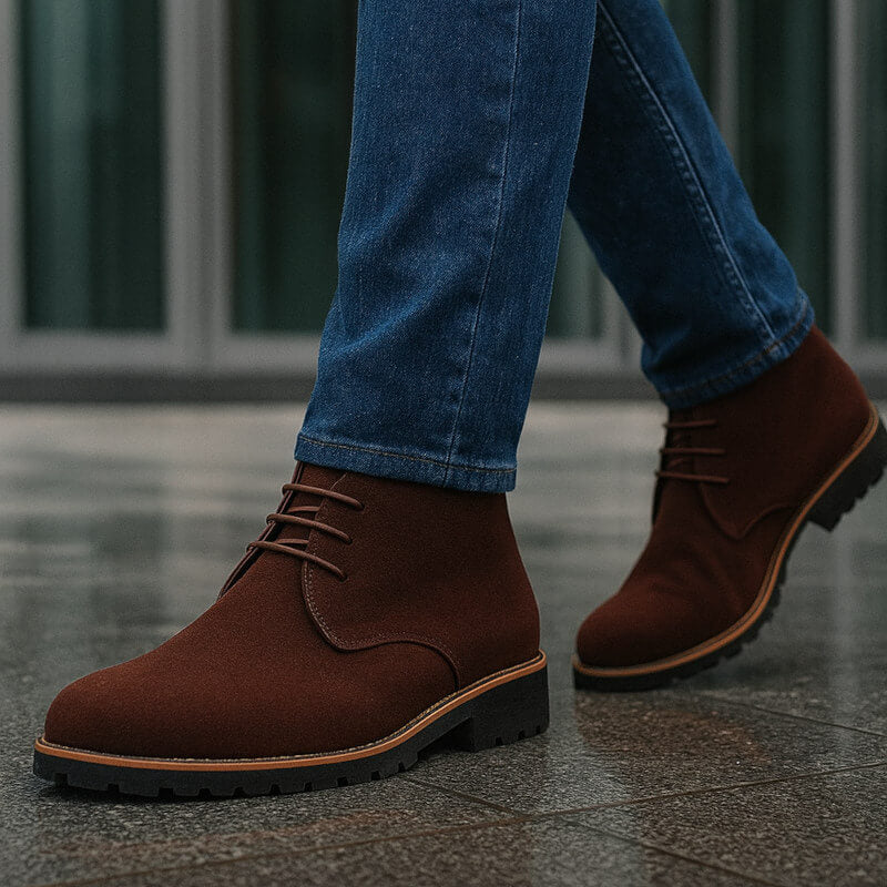 Quentin | Bottines Chukka Homme Daim Marron à Lacets