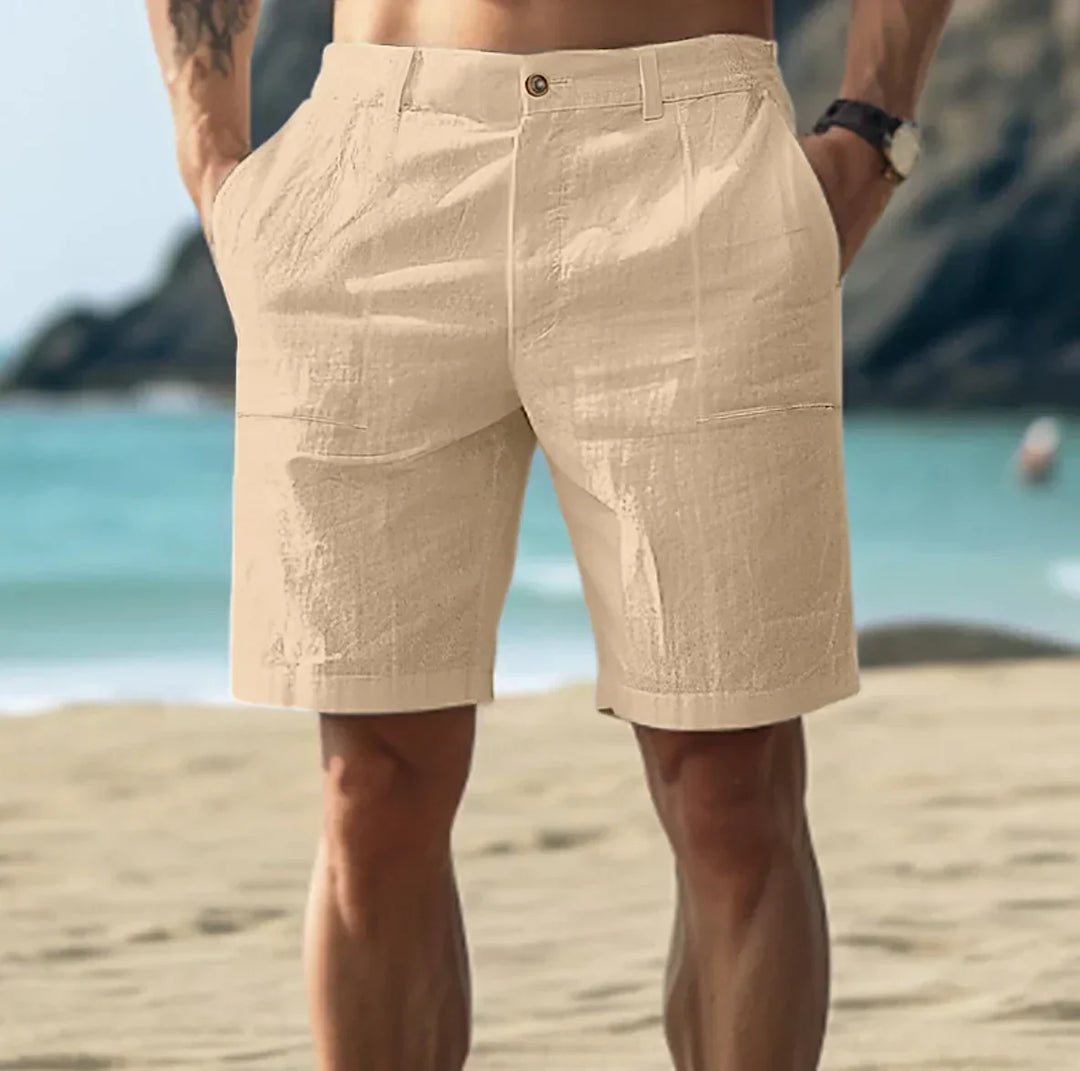 Quentin | Short Chino Homme Blanc Lin