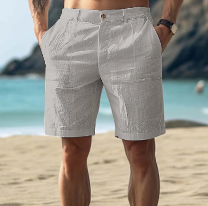 Quentin | Short Chino Homme Blanc Lin