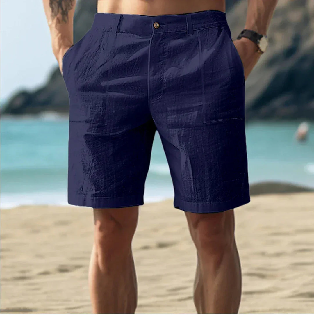 Quentin | Short Chino Homme Blanc Lin