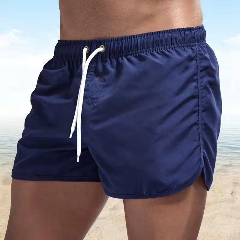 Quentin | Short de Bain Homme Noir Ceinture Élastique