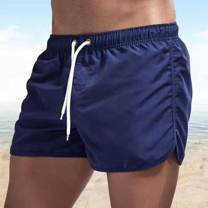 Quentin | Short de Bain Homme Noir Ceinture Élastique