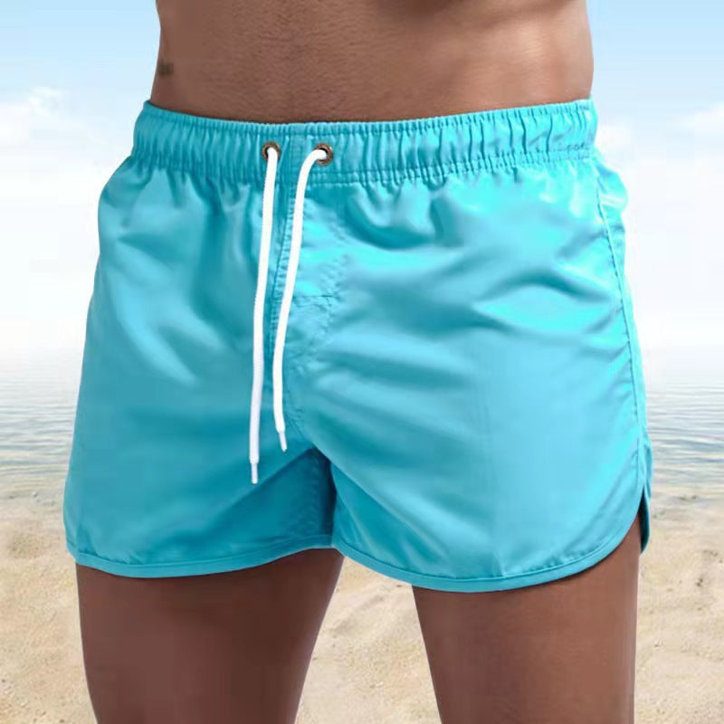 Quentin | Short de Bain Homme Noir Ceinture Élastique