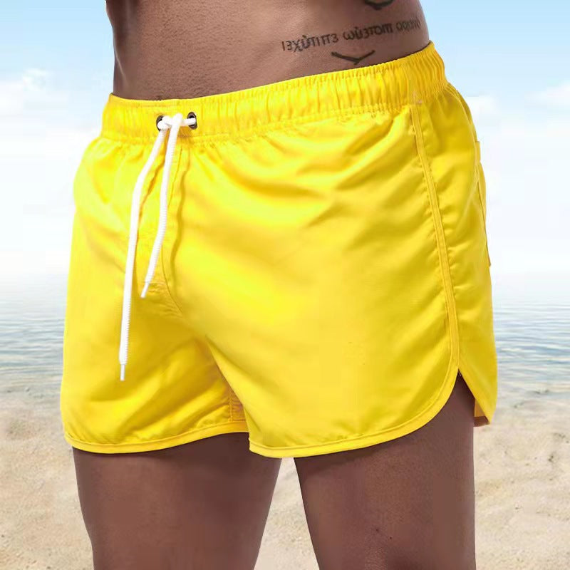 Quentin | Short de Bain Homme Noir Ceinture Élastique