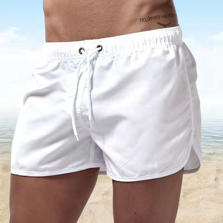 Quentin | Short de Bain Homme Noir Ceinture Élastique