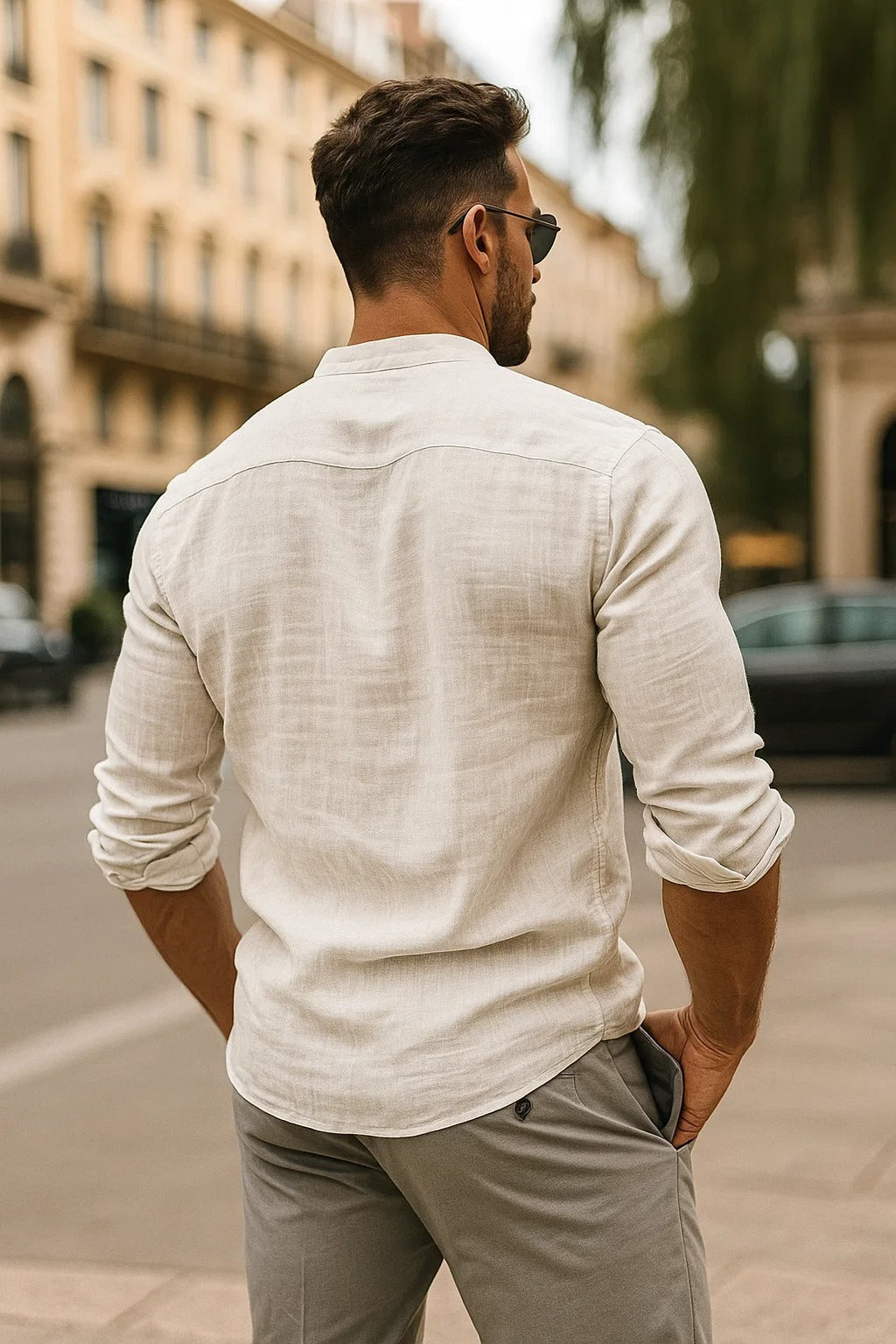 Raphaël | Chemise Homme Lin Col Mao