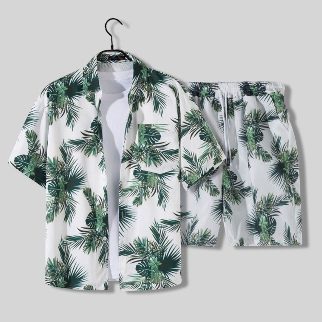 Raphaël | Ensemble Chemise Short Palmiers Homme