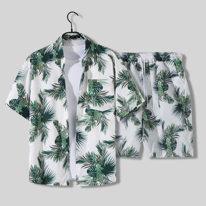 Raphaël | Ensemble Chemise Short Palmiers Homme