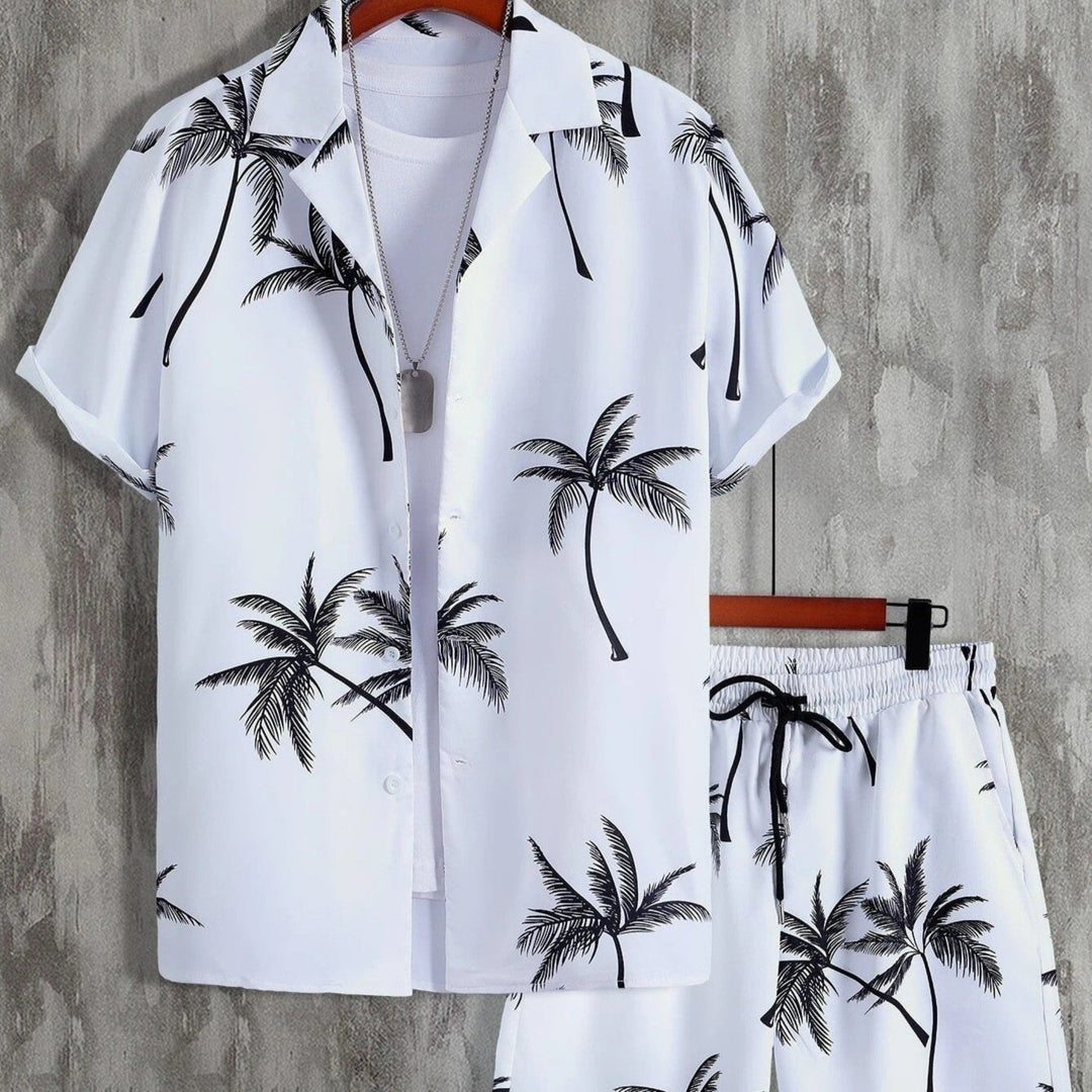 Raphaël | Ensemble Chemise Short Palmiers Homme