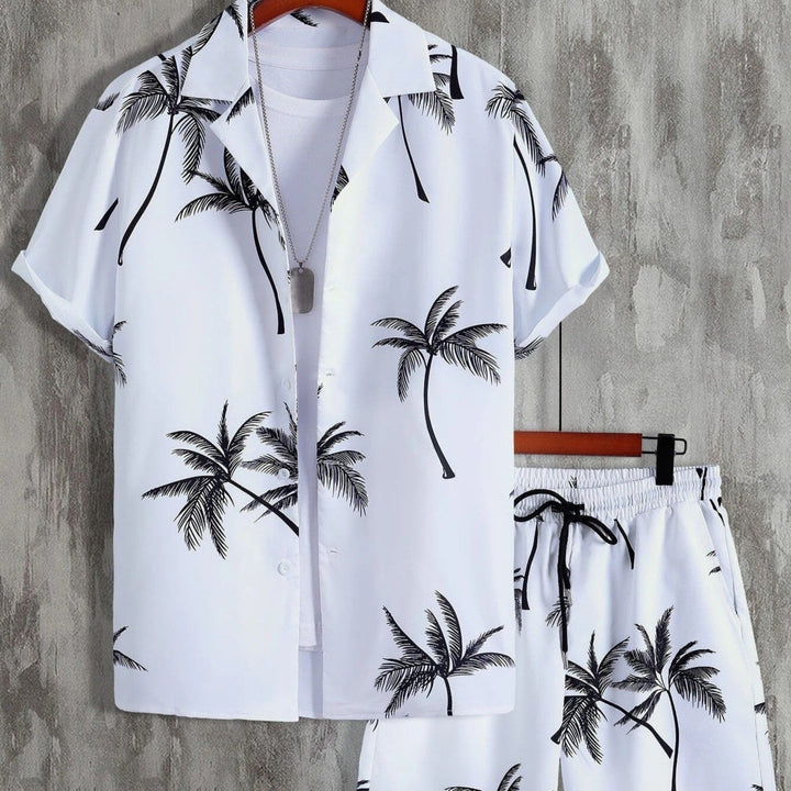 Raphaël | Ensemble Chemise Short Palmiers Homme