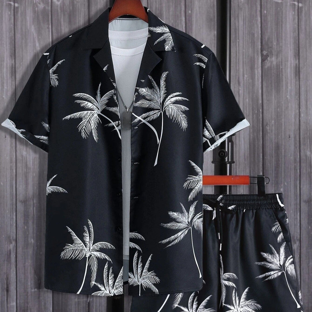 Raphaël | Ensemble Chemise Short Palmiers Homme