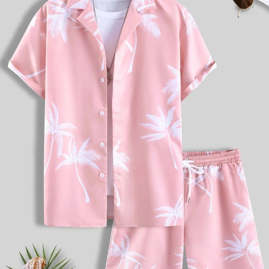 Raphaël | Ensemble Chemise Short Palmiers Homme