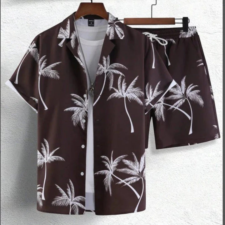 Raphaël | Ensemble Chemise Short Palmiers Homme