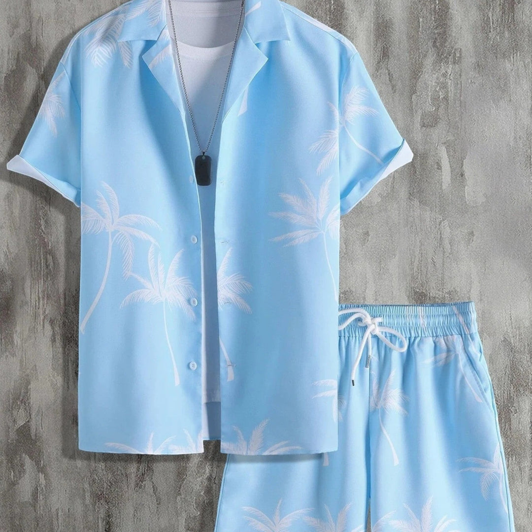 Raphaël | Ensemble Chemise Short Palmiers Homme