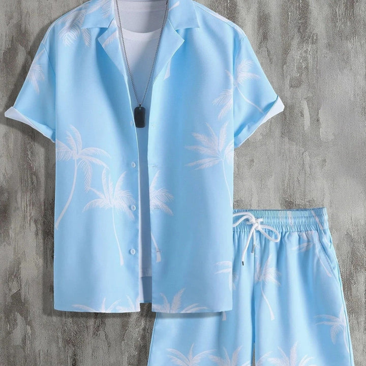 Raphaël | Ensemble Chemise Short Palmiers Homme