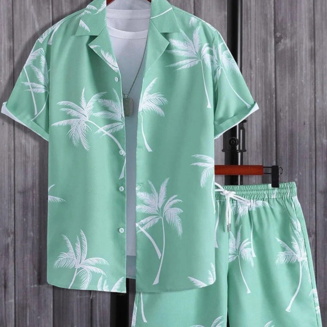 Raphaël | Ensemble Chemise Short Palmiers Homme
