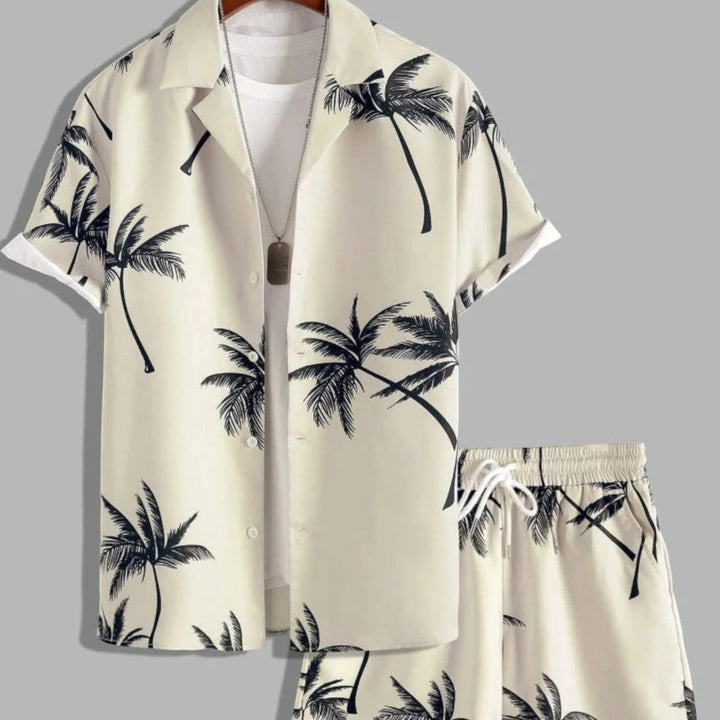 Raphaël | Ensemble Chemise Short Palmiers Homme